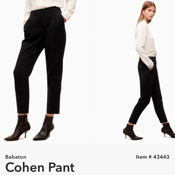 Babaton Cohen Cropped Pleated Dress Pants Size 0 - Picture 1 of 7